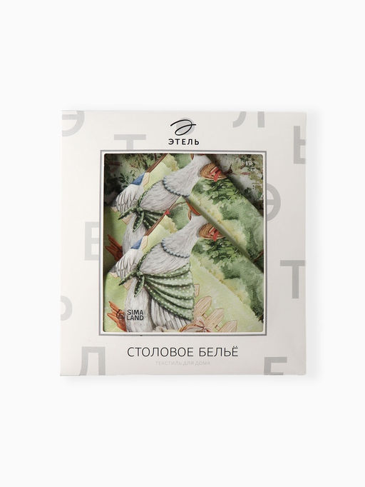 Набор кухонный Family picnic: скатерть 150?220 см  3 см с ВГМО, салфетки 40?40 см - 12 шт., 100% хлопок