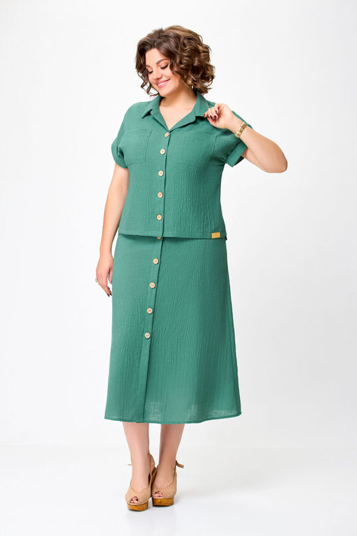 Блуза Swallow 803.2 черный+серебряный узор фото 571