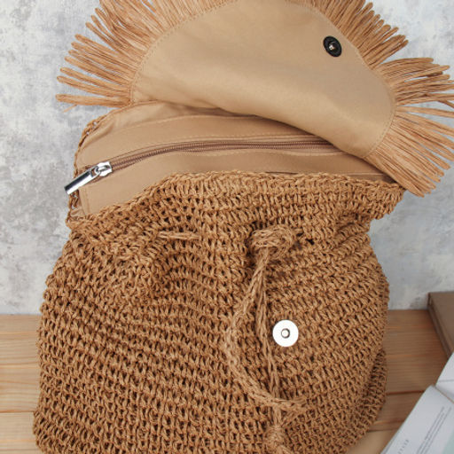 Рюкзак плетеный 30 см / DW-16 /уп 80/коричневый - Галеонтрейд фото 10