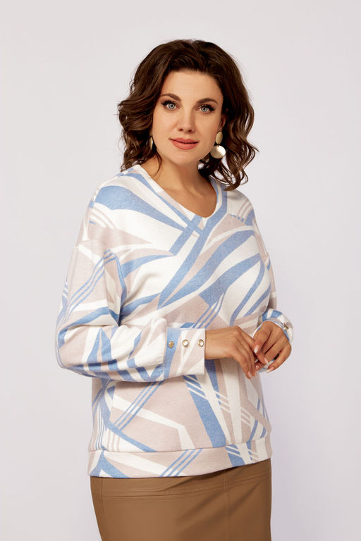 Блуза Swallow 803.2 черный+серебряный узор фото 113