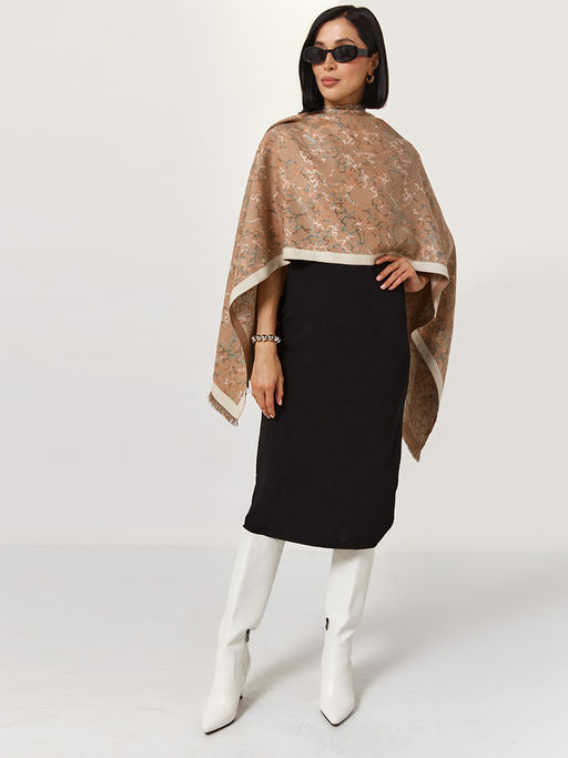 в составе ШЕРСТЬ и КАШЕМИР Большой, мягкий, теплый двусторонний палантин. - Tantino фото 2