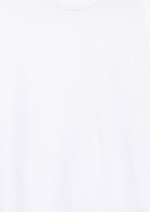 Muhur Logo Nak?sl? Beyaz Erkek Tisort - Mavi фото 3