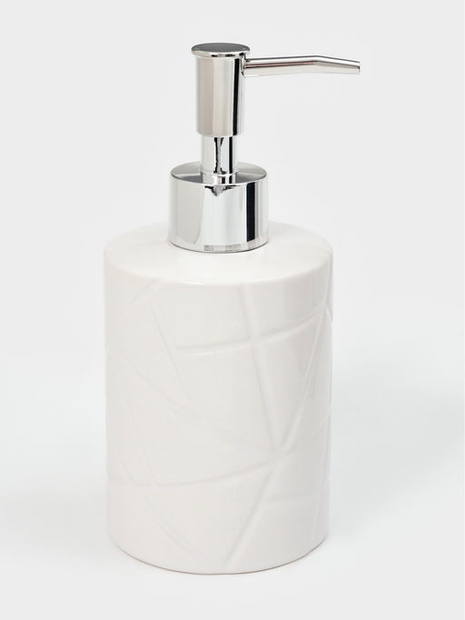 Набор для ванной Fantasy, 2 предмета, дозатор для мыла, стакан, белый