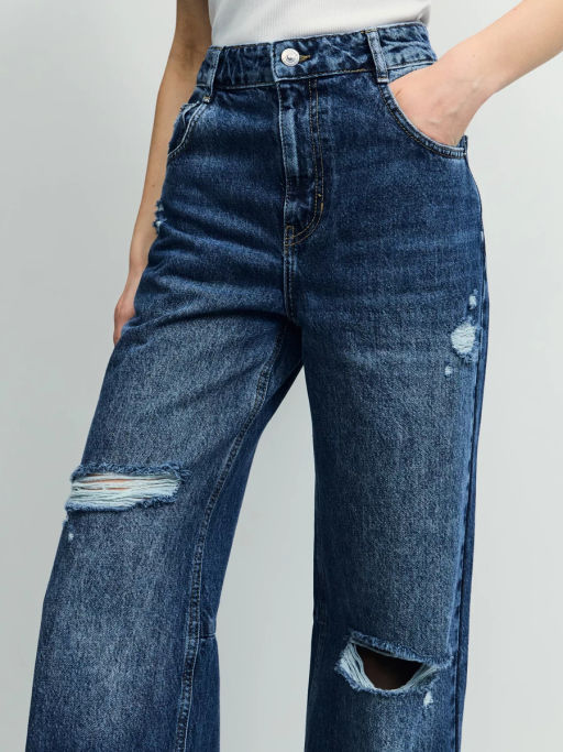 Джинсы wide leg с высокой посадкой / Zarina  фото 5