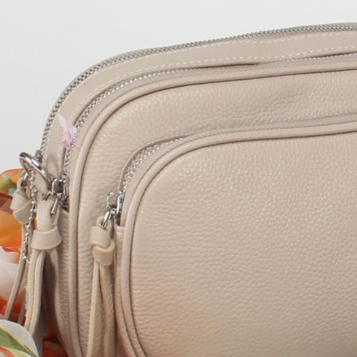 Сумка женская натуральная кожа GU 163-8380, 2отд, плечевой ремень, бежевый SALE 235983 - Adelia фото 4