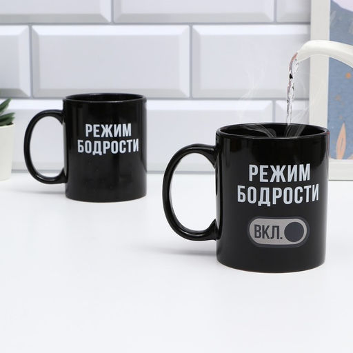 Кружка-хамелеон Режим бодрости, 350 мл