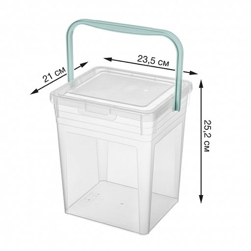 ВЕДРО ДЛЯ СТИРАЛЬНОГО ПОРОШКА 8Л (бесцветный) - Econova фото 4