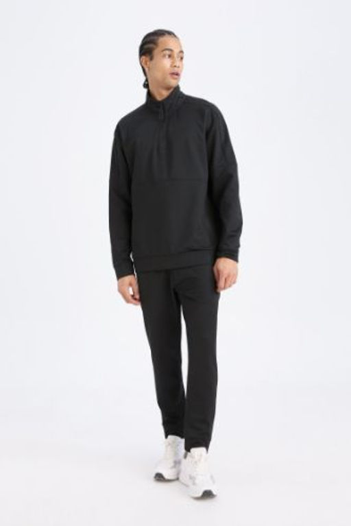 DeFactoFit Standart Fit Sporcu Jogger Esofman Alt? Standart Paca Skuba Dalg?c Kumas