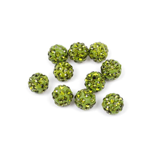 Бусины Шамбала TBY SHN.10 цв.034 зеленый Ø10мм