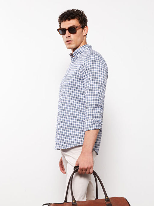 Regular Fit Uzun Kollu Ekose Erkek G?mlek