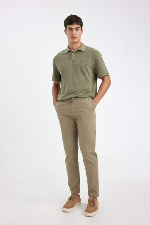 Хлопковые брюки скинни Jogger - Defacto фото 2