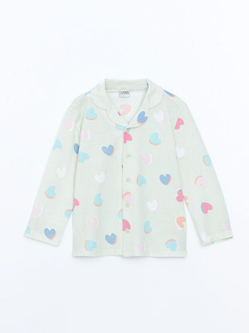 G?mlek Yaka K?z ?ocuk Pijama Tak?m?