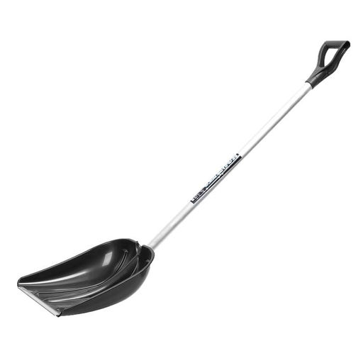 Лопата пластиковая, ковш 420 × 410 мм, с алюминиевой планкой, алюминиевый черенок, «Белый Медведь»