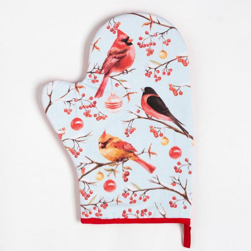 Цена за 2 шт. Набор кухонный Winter birds варежка-прихватка 20×28 см, прихватка 19×19 см,100%хлопок