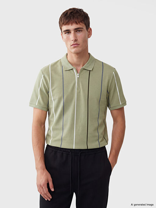 Polo Yaka ?izgili Pike Erkek Ti??rt