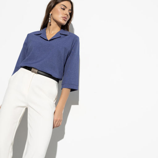 Блуза Комфортная классика (блю) - Charutti фото 7