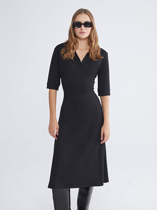 Polo Yaka Belden Oturtmal? Elbise