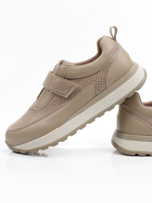 03-A238-6 BEIGE Кроссовки женские (натуральная кожа)