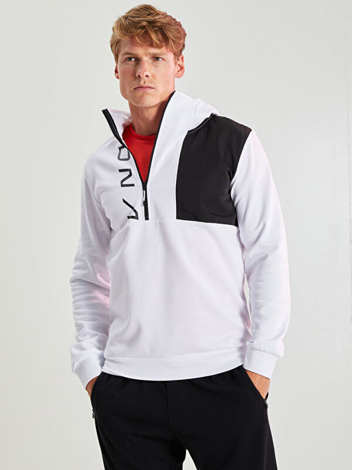 Uzun Kollu Bask?l? Erkek Spor Hoodie - Waikiki фото 2