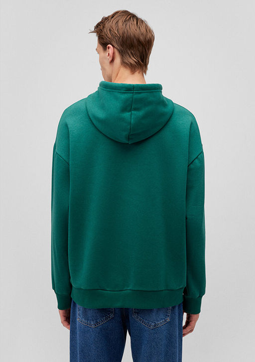 Mavi Logo Bask?l? Kapusonlu Yesil Sweatshirt  фото 4