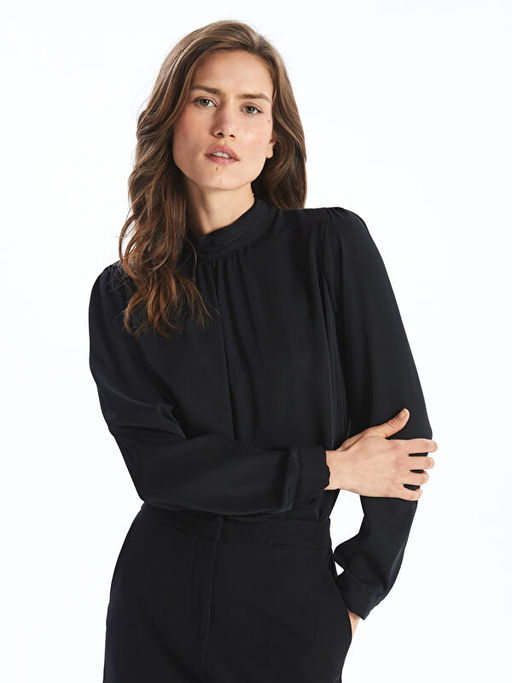 Dik Yaka Oversize Kad?n Bluz