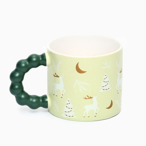 Кружка керамическая новогодняя Дорого внимание Зимний лес, 300 мл