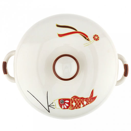 Супница фарфоровая Улов 2,1л, д18,5см, h11,5см, общая h16см, с крышкой, 2 ручки, с деколью, молочный, в коробке (Китай) - Домашняя мода фото 2