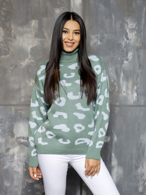 Водолазка Леопард с шерстью 20% - Esenia фото 7