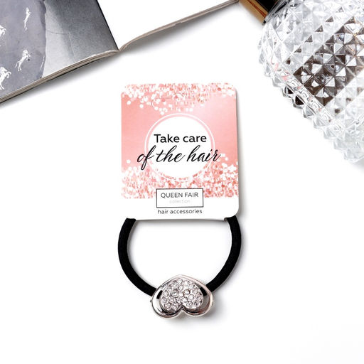 Цена за 12 шт. Резинка для волос «Престиж», сердце