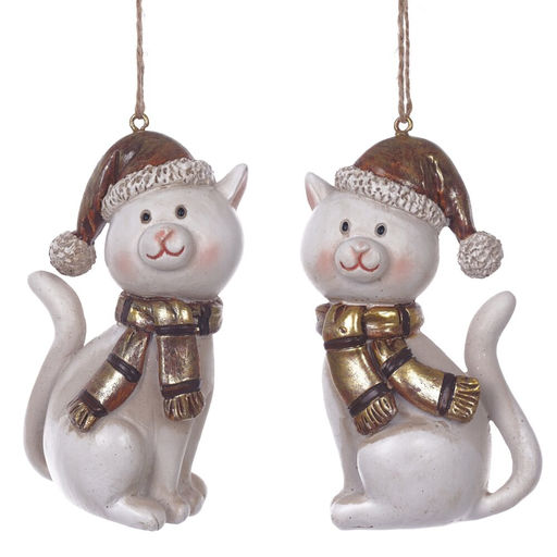 Фигурка декоративная подвесная "Кошка", L5 W4 H9 см, 2в.