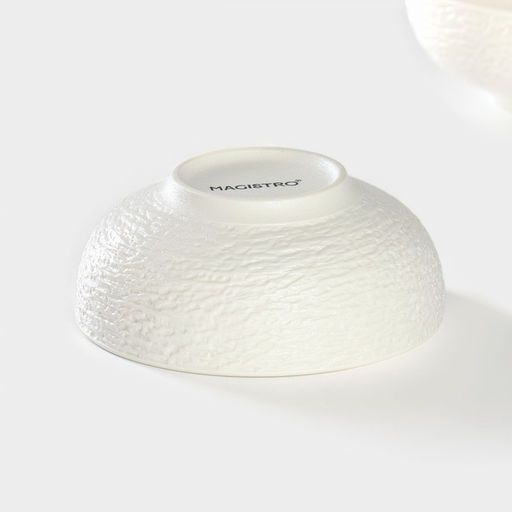 Набор салатников Magistro Lofty, 2 предмета: 300 мл, d=12 см, фарфор, белый  фото 4