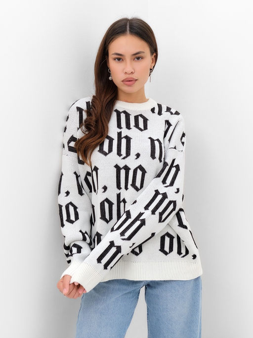 Джемпер женский MIST Knitwear, размер 44-46, белый
