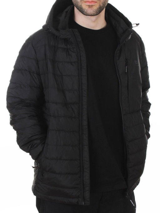 88045 BLACK Куртка мужская демисезонная (100 гр. холлофайбер)