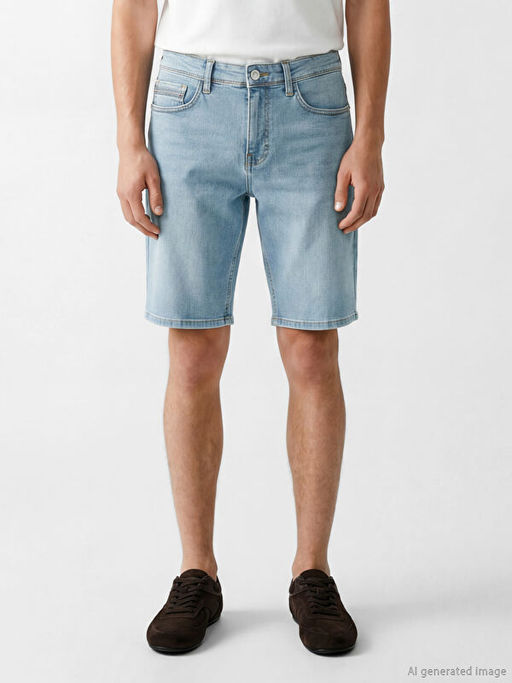 Джинсовые шорты мужские Slim Fit