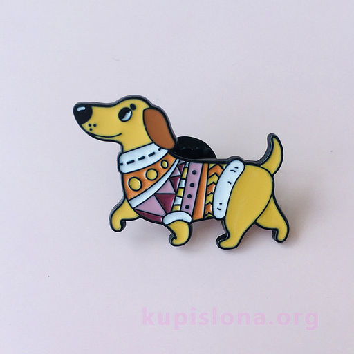 Брошь-значок Dog in a sweater - Купи слона фото 3