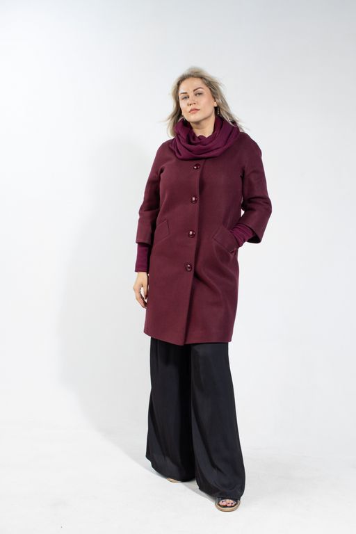 Кристина демисезонное пальто (вино )
