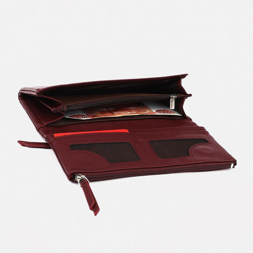 Кошелёк на магнитах, цвет бордовый - Simaland фото 4
