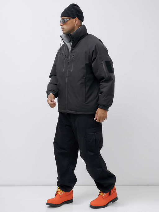 Куртка двухсторонняя мужская молодежная зимняя черного цвета 25308Ch - Mtforce фото 3