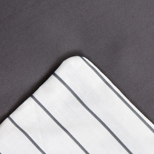 Постельное бельё евро «Этель» Stripes: grey, перкаль