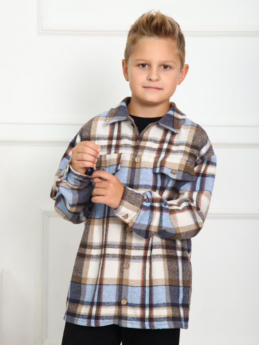 РБ012 Рубашка Бавария (голубой; коричневый) - Милаша фото 9