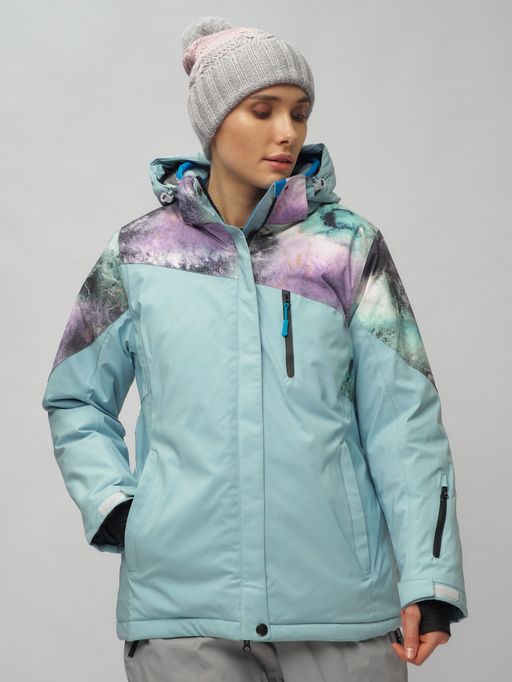 Горнолыжный костюм женский большого размера голубого цвета 02263Gl - Chunmai фото 10