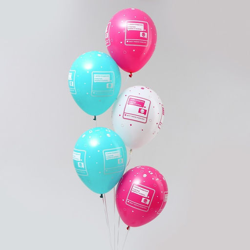 Воздушные шары латексные 12" «С Днём Рождения. СМС», 25 шт.