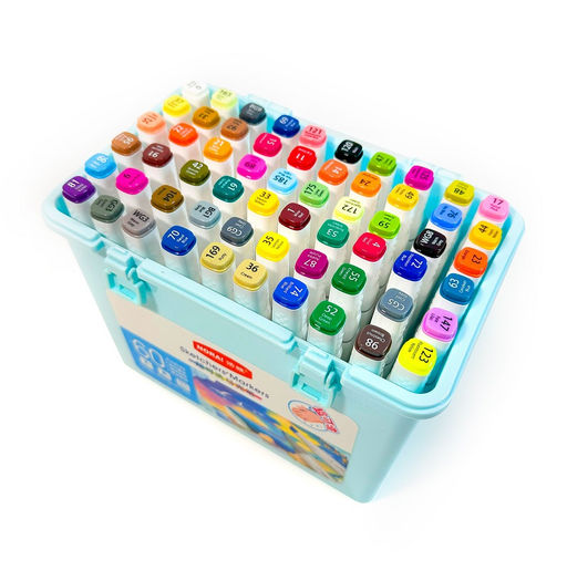 Скетч Маркеры НЕ водостойкие (моющиеся) цветные. 60 цветов