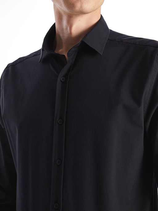 Slim Fit Uzun Kollu Poplin Erkek G?mlek