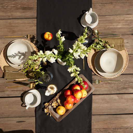 Дорожка на стол Этель Home 40×146 см, чёрный, 100% хлопок, саржа 190 г/м²