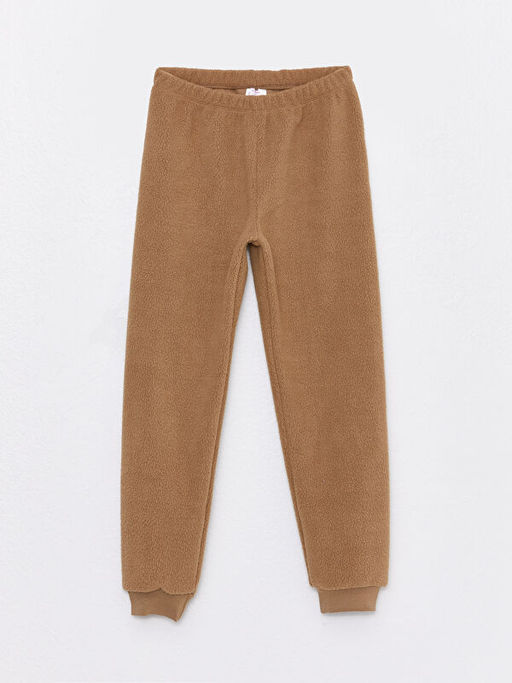 Bisiklet Yaka Nak??l? Uzun Kollu Polar K?z ?ocuk Pijama Tak?m? - Waikiki фото 3