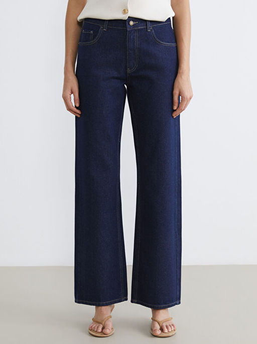 Wideleg Kad?n Jean Pantolon