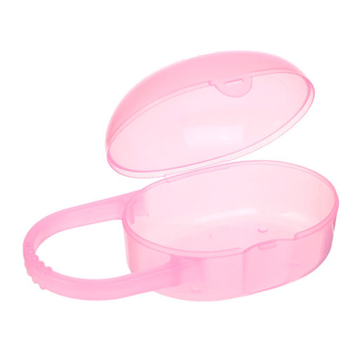 Контейнер для хранения и стерилизации детских сосок и пустышек, розовый