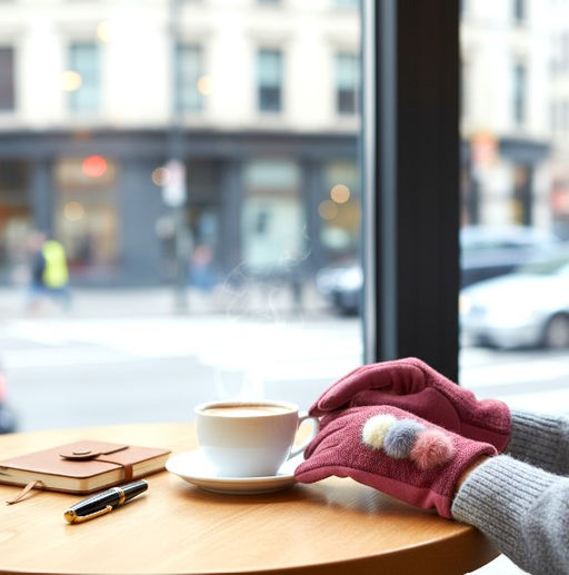 Велюровые демисезонные перчатки, цвет розовый - Greta фото 2