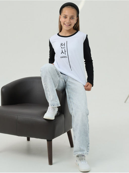 Лонгслив Ангел Детский Чер-Бел - София фото 3